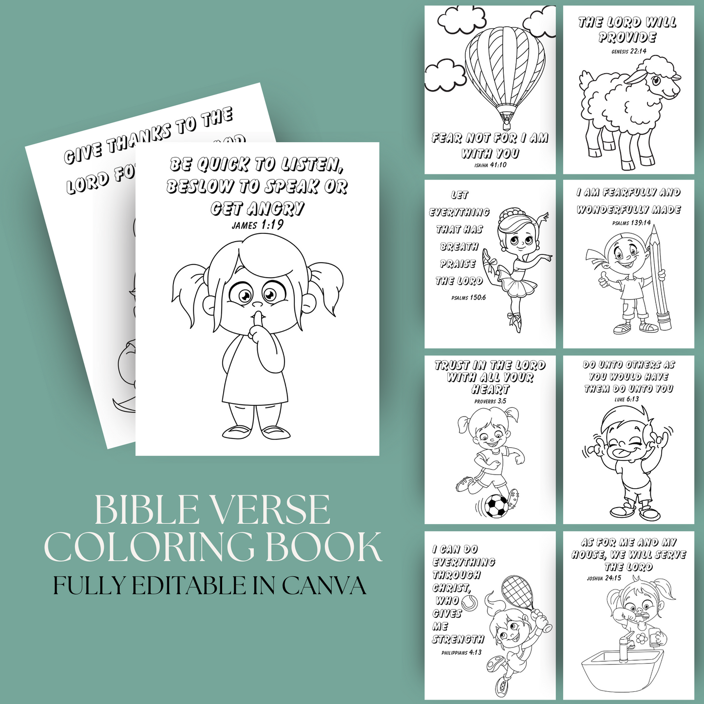 Bible Verse Coloring Book for Kids