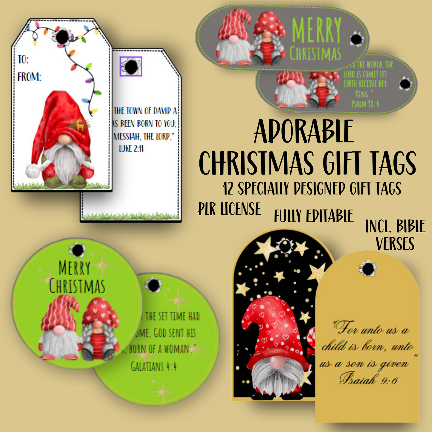 PLR Christmas Gift Tags