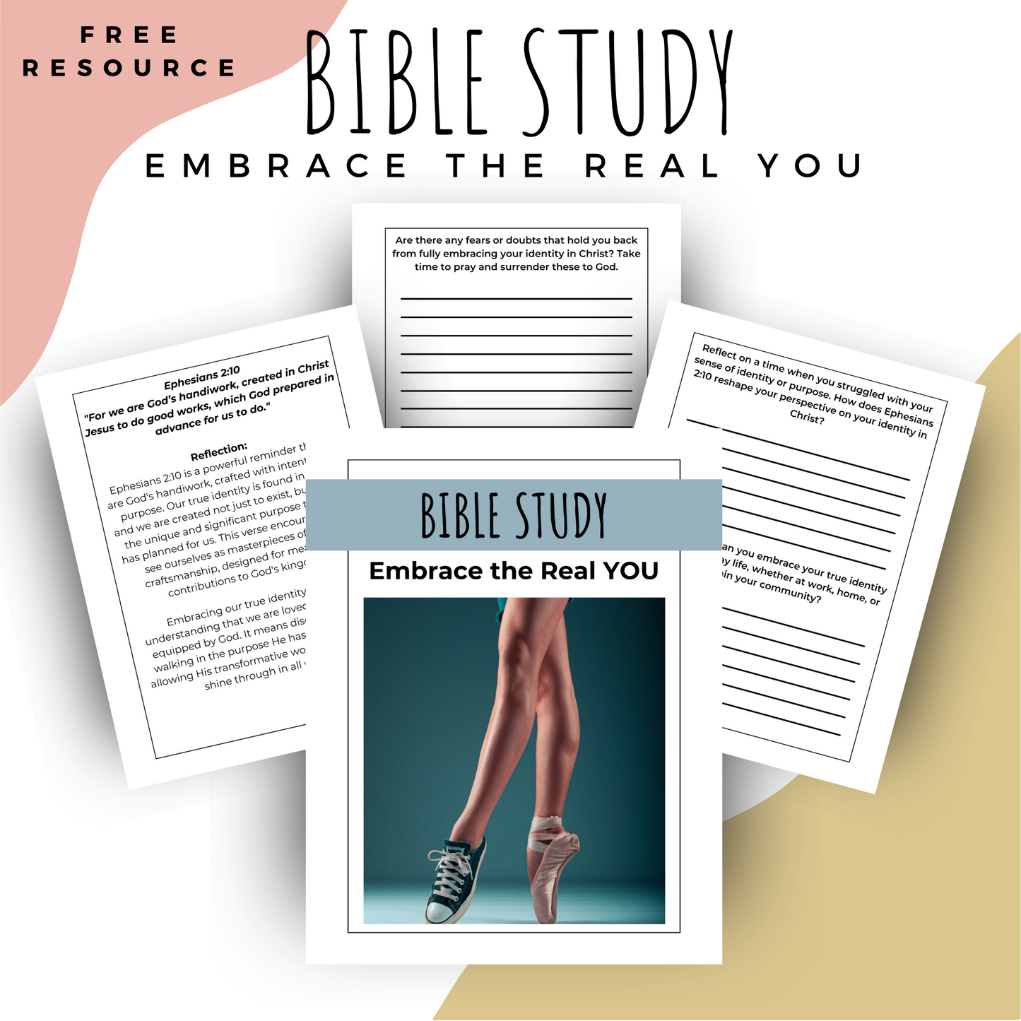 Embrace the Real You: Ephesians 2:10 Bible Study Workbook - PLR License incl.