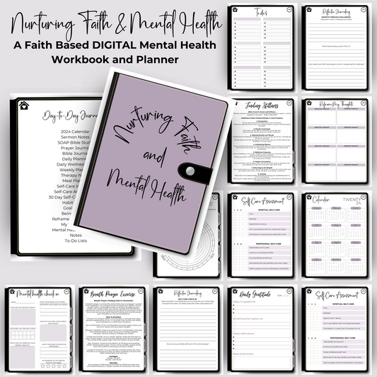 The Ultimate Digital Faith Based PLR Mental Health Workbook and Planner