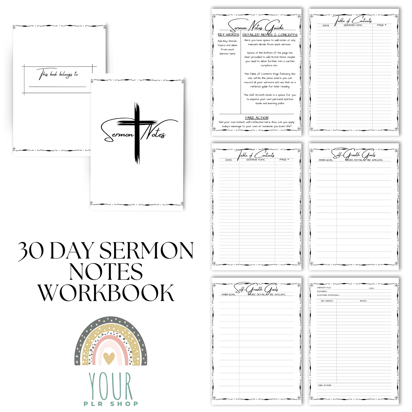 30 Day PLR Sermon Notes Workbook