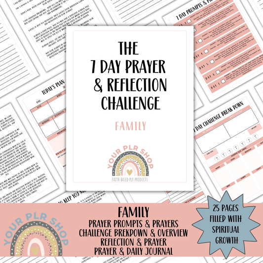 7 Day Prayer Challenge - FAMILY (PLR License Included)