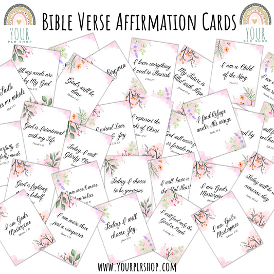 Inspirational Bible Verse Affirmation Cards: Blossoming Faith and Encouragement!