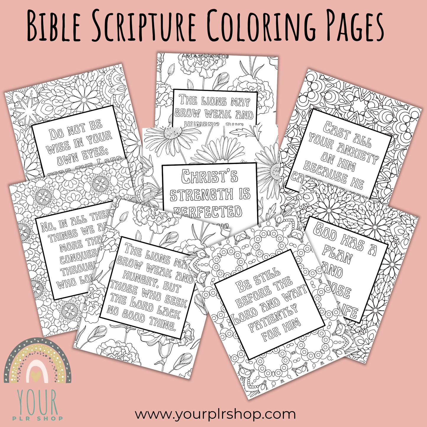 PLR Bible Verse Coloring Pages