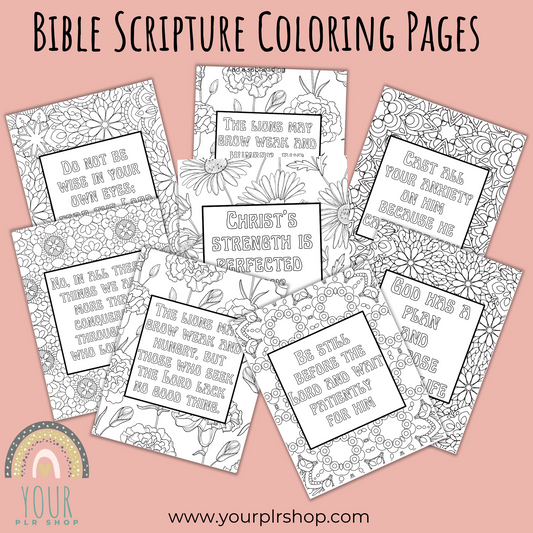 PLR Bible Verse Coloring Pages