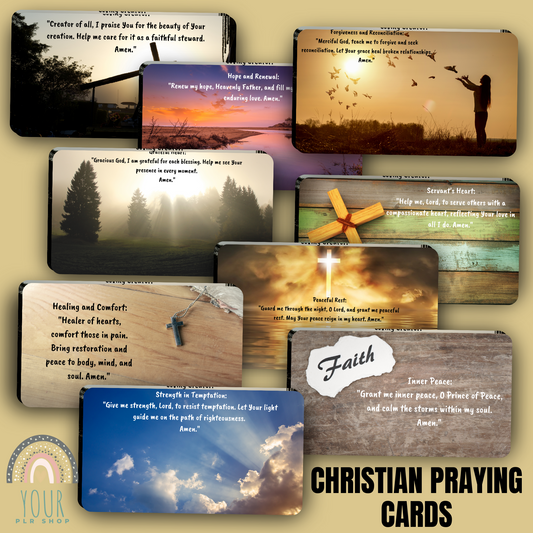Inspirational PLR Prayer Cards