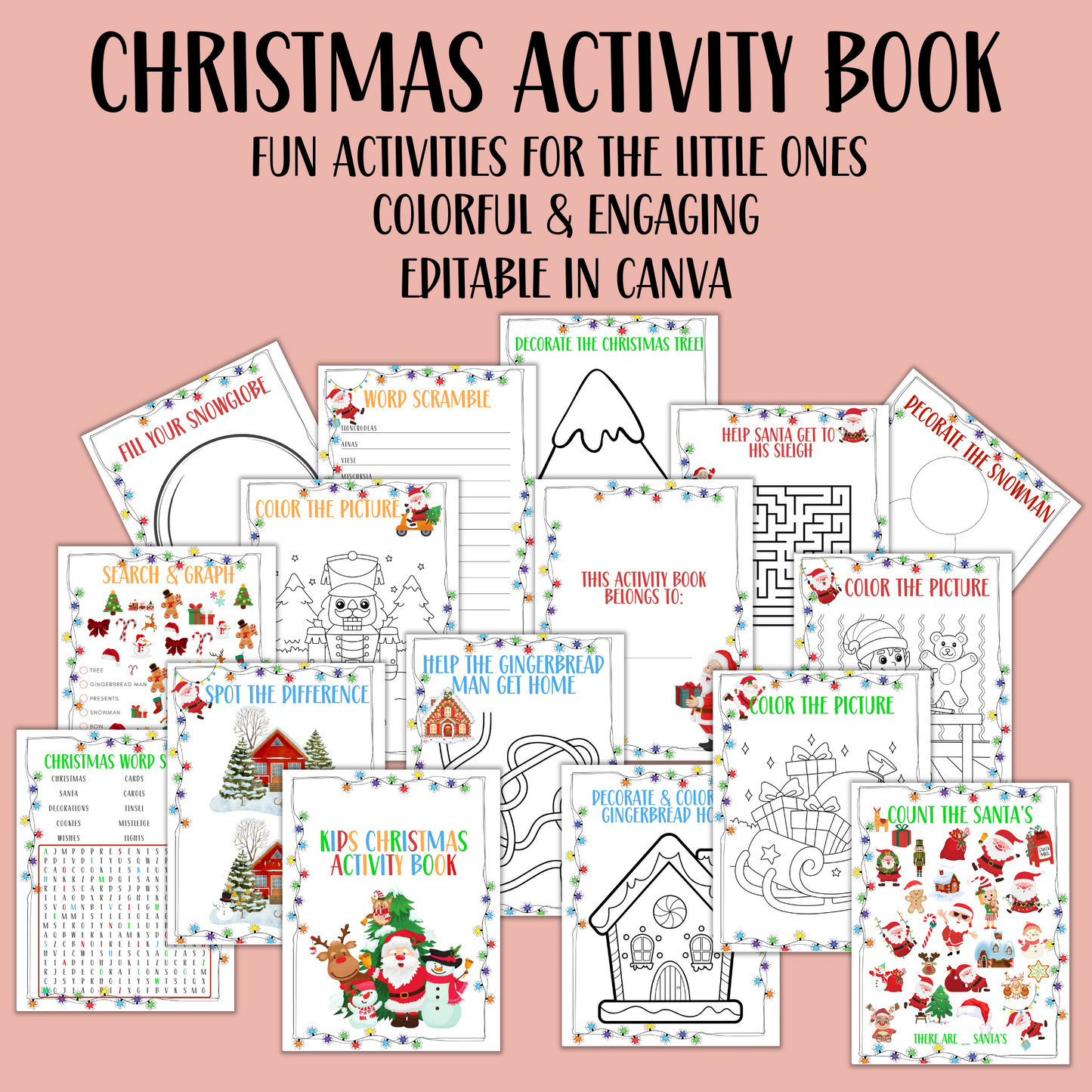 Kids PLR Christmas Activity Book