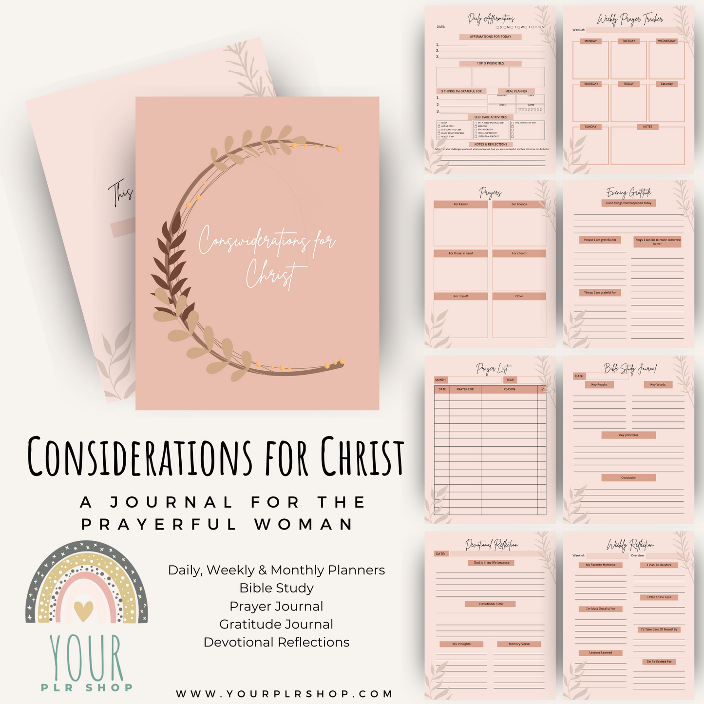 Consideration for Christ - A PLR Journal for the Prayerful Woman