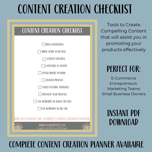 Content Creation Checklist