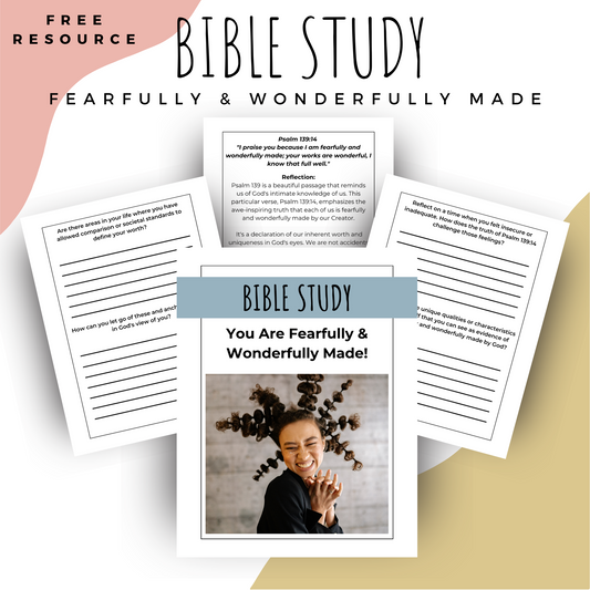 Fearfully and Wonderfully Made: Psalm 139:14 Bible Study Exploration - PLR License incl