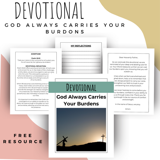 PLR Daily Devotional: God Always Carries Your Burdens