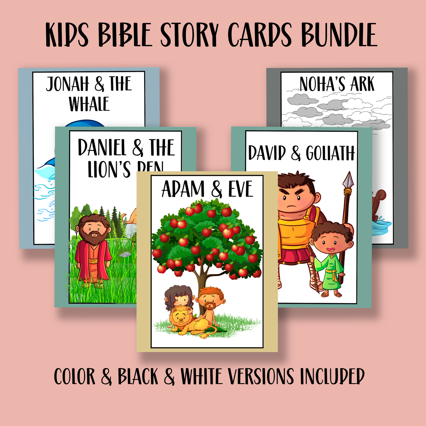 Children Bible Story Cards BUNDLE