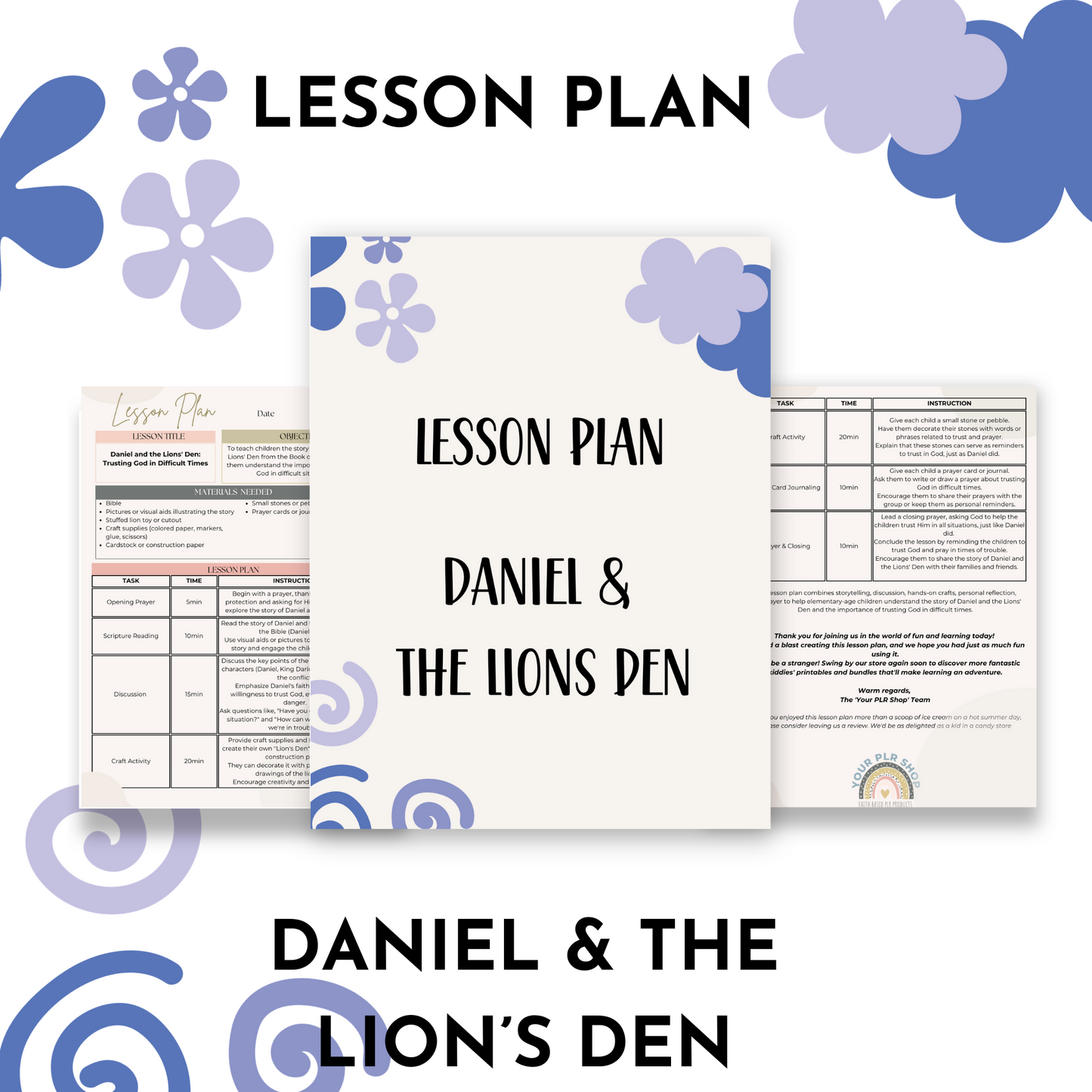 Unlock the Power of Faith with Our Engaging PLR Sunday School Lesson Plan - DANIEL & THE LIONS DEN