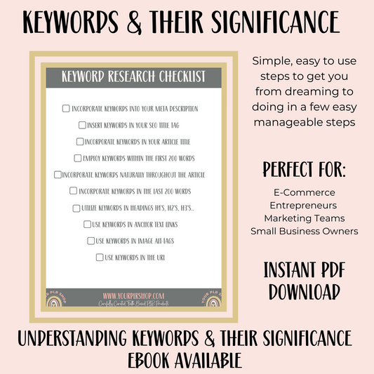 Keyword Research Checklist